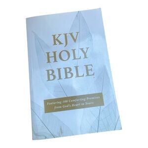 Holy Bible King James Version Paperback 2008 White Gold Leaf Compassion Believer